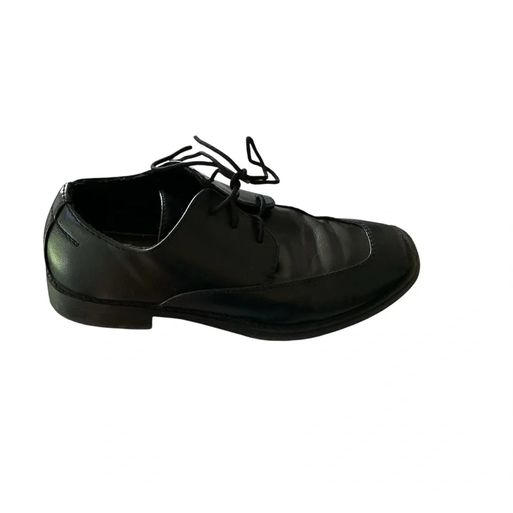 Sonoma Youth Boy's Alexander Lace Up Comfort Dress Shoes Black Size 1 Church